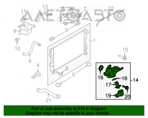 Corpul termostatului Ford Flex 09-12 pre-restilizare