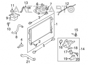 Corpul termostatului Ford Flex 09-12 pre-restilizare