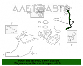 Gâtul de umplere a rezervorului de combustibil Ford Flex 09-19