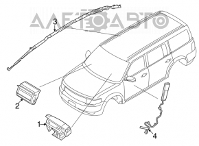 Подушка безопасности airbag пассажирская в торпеде Ford Flex 09-19