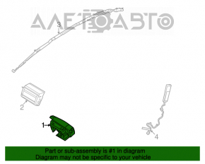 Airbag-ul de siguranță în volanul șoferului Ford Flex 09-12, gri, uzată.