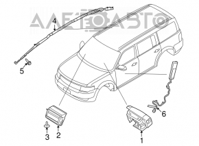 Подушка безопасности airbag сидение левые Ford Flex 09-19