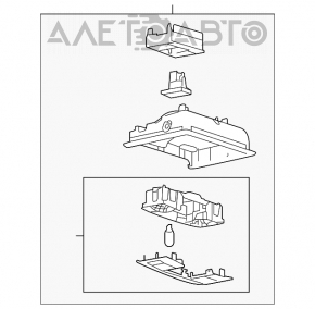 Плафон освещения передний Ford Flex 09-12 дорест под люк