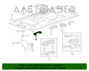 Maner plafon dreapta spate Ford Flex 09-19 bej