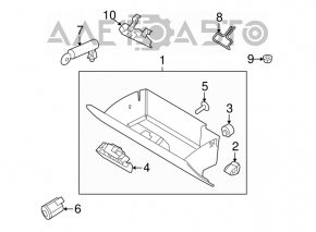 Перчаточный ящик, бардачок Ford Flex 09-19 беж, царапина