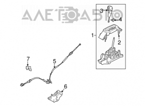 Schimbătorul de viteză al cutiei de viteze Ford Flex 09-12 pre-restilizare.