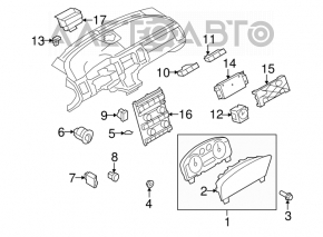 Щиток приборов Ford Flex 09-12 дорест, 1 дисплей, царапины