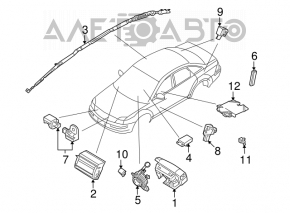 Cablu de direcție Ford Flex 09-12 pre-restilizare