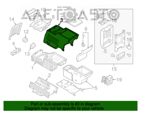 Consola centrală spate Ford Flex 09-12 pre-restilizare