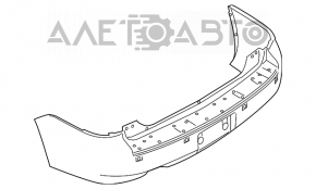 Bara spate goală Ford Flex 09-12, fără cârlig de remorcare.