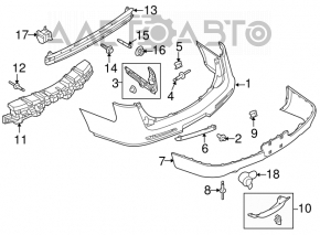 Amplificatorul de bara spate Ford Flex 09-19