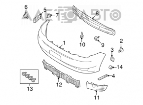 Bara fata goala Ford Flex 09-12 fara senzor de parcare.