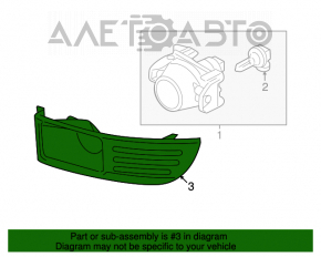 Rama farastra stanga pentru Ford Flex 09-12, cromată