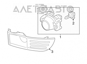 Rama farastra stanga pentru Ford Flex 09-12, cromată