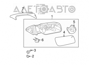 Зеркало боковое левое Ford Flex 09-12 дорест