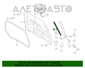 Amortizorul ușii portbagajului stâng Ford Flex 09-19