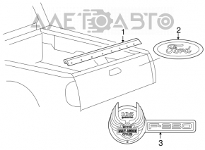 Эмблема двери багажника Ford Flex 09-19 без камеры