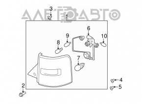 Lampa dreapta pentru Ford Flex 09-12, model post-restilizare.