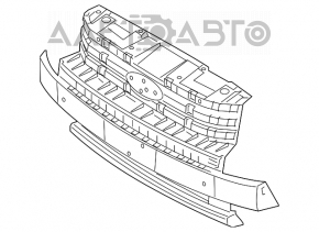 Решетка радиатора grill в сборе Ford Flex 09-12 дорест, сломаны соты, надрывы