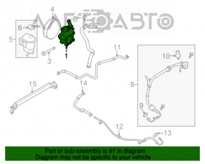 Pompa de direcție asistată Ford Flex 09-12 pre-restilizare