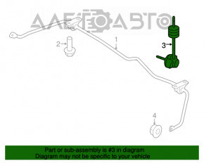 Bieleta stabilizatoare, spate dreapta Ford Explorer 11-19 fara capac din plastic