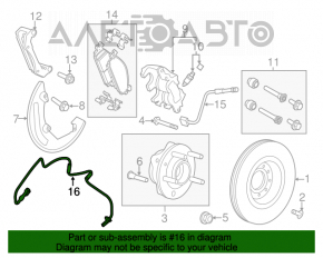 Senzor ABS dreapta față Ford Flex 09-19