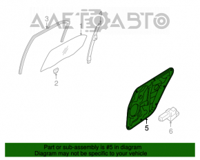 Geam electric cu motor spate stânga Hyundai Elantra UD 11-16