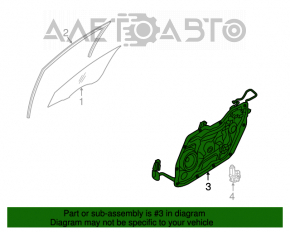 Geam electric cu motor fata dreapta Hyundai Elantra UD 11-16