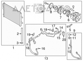 Teava aer conditionat compresor-incalzitor Hyundai Elantra UD 11-16 nou original