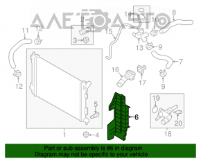 Deflector radiator stânga Hyundai Elantra UD 11-16