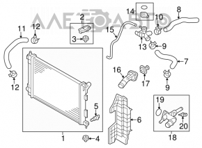 Deflector radiator stânga Hyundai Elantra UD 11-16