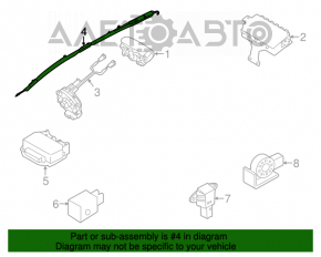 Подушка безопасности airbag боковая шторка правая Hyundai Elantra UD 11-16