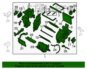 Печка в сборе Hyundai Elantra UD 11-16 manual