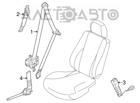 Centura de siguranță pentru șofer Hyundai Elantra UD 11-16 a sărit.