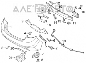 Reflector spate stânga Hyundai Elantra UD 11-13 pre-restilizare