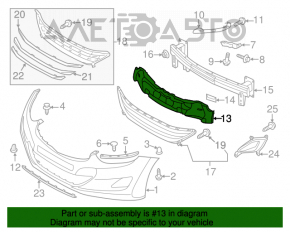 Absorbantul de bara fata pentru Hyundai Elantra UD 11-13 post-restilizare