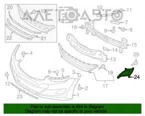 Capacul de protecție pentru farul din dreapta Hyundai Elantra UD 11-13 pre-restilizare