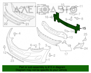 Amplificatorul de bara fata Hyundai Elantra UD 11-14