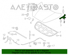 Петля капота правая Hyundai Elantra UD 11-16