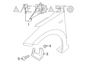 Moldura aripii triunghiulară dreapta Hyundai Elantra UD 11-16