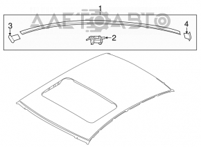 Накладка крыши левая Hyundai Elantra UD 11-16 новый OEM оригинал