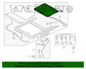 Perdeaua portbagajului Hyundai Elantra UD 11-16