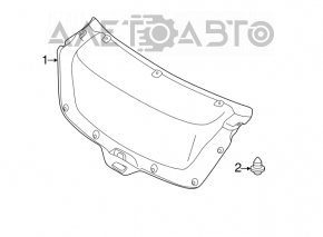 Decorație capac portbagaj Hyundai Elantra UD 11-16 nou original OEM