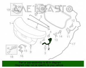 Петля крышки багажника левая Hyundai Elantra UD 11-14