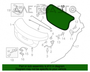 Garnitura capacului portbagajului Hyundai Elantra UD 11-16