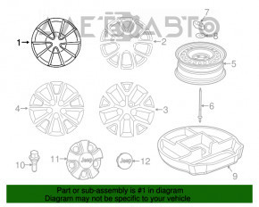 Диск колесный R17 Jeep Cherokee KL 14- железо