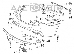 Усилитель заднего бампера Acura TLX 15- OEM