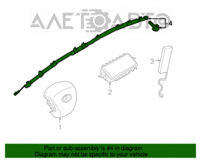 Perdeaua de aerbag lateral stânga pentru Infiniti Q50 14-