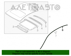 Capota stângă a acoperișului Infiniti Q50 14-