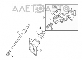 Coloana de direcție Infiniti Q50 14-19 fără control adaptiv